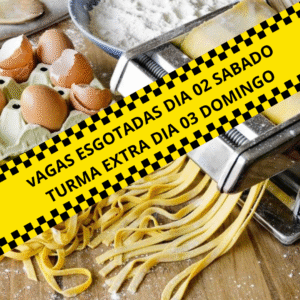 CURSO: MASSAS E MOLHOS ARTESANAIS - 03 AGOSTO DOMINGO - 10H AS 15H