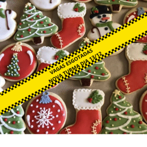 CURSO: BISCOITOS DECORADOS - INICIANTES - 07 DEZEMBRO DOMINGO - DAS 10H AS 18H